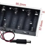 9V baterijski konektor za Arduino 90° – Cena Srbija 5 -cena srbija Kutija za 6× AA sa DC priključkom