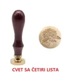 Dekorativni Pečat za Vosak — Drvo života Cena Srbija 4 -cena srbija Cvet sa četiri lista