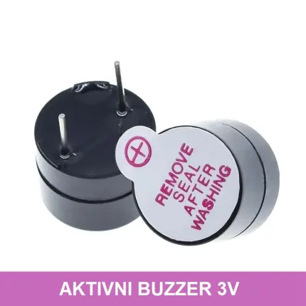 3V aktivni buzzer 12mm za Arduino
