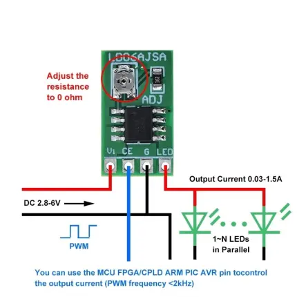 30-1500mA Podesivi LED Driver DC 3.3V-5V Cena Srbija