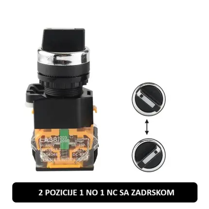 Rotacioni prekidač 22mm 2 pozicije LA38-11X2 Cena Srbija
