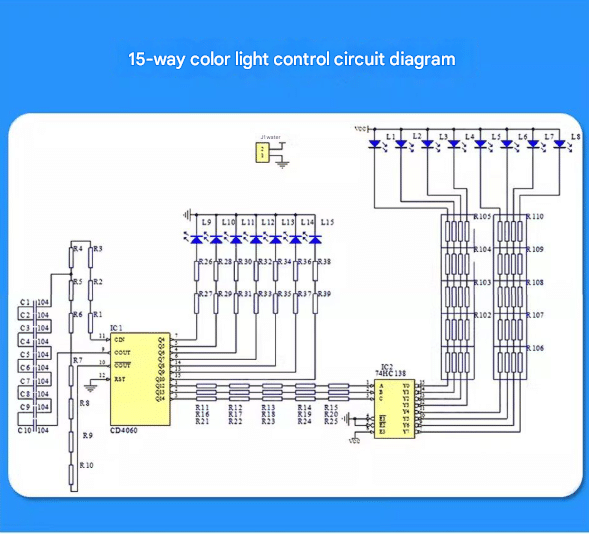 led kontroler 15-kanalni LED kontroler DIY komplet Cena Srbija -cena srbija