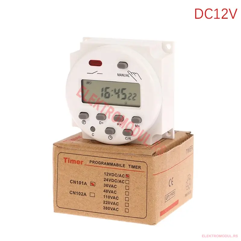 CN101A vremenski tajmer 12V – Cena Srbija | Digitalni LCD programabilni tajmer prekidač CN101A vremenski tajmer 12V – Cena Srbija | Digitalni LCD programabilni tajmer prekidač