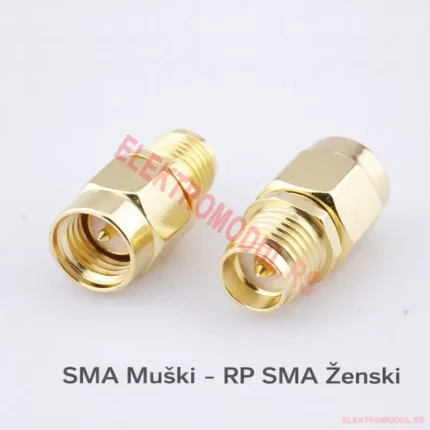 SMA muški na RP SMA ženski RF adapter (inline)