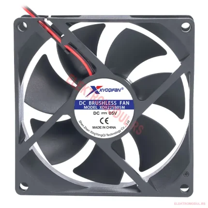Ventilator 92x92x25 mm 5 VDC – tihi 9 cm DC aksijalni ventilator