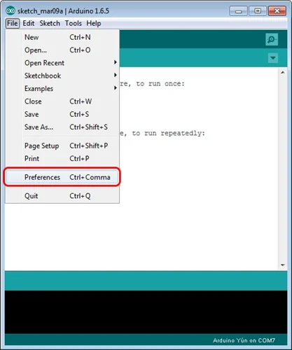 Arduino IDE Preferences