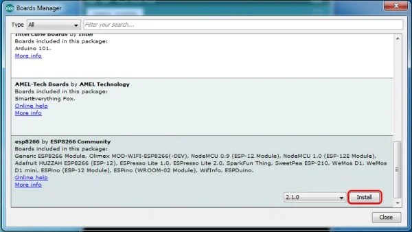 ESP8266 instalacija