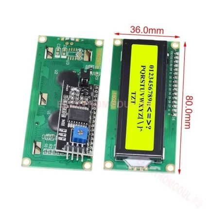 LCD1602 Displej 16x2 Zeleni sa I2C Adapterom za Arduino