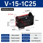 V-155-1C25 Mikro Prekidač 1NO + 1NC 15A 250VAC 1 -cena srbija V-15-1C25