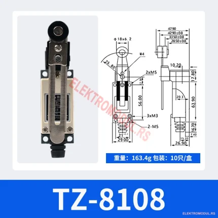 TZ-8108 mikro/krajnji prekidač 1NO+1NC
