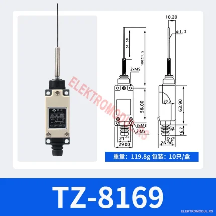 TZ-8169 mikro/krajnji prekidač 1NO+1NC