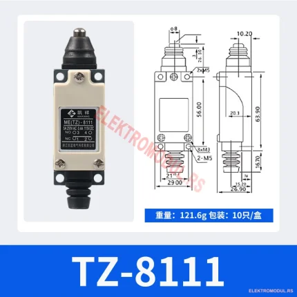 TZ-8111 mikro/krajnji prekidač 1NO+1NC