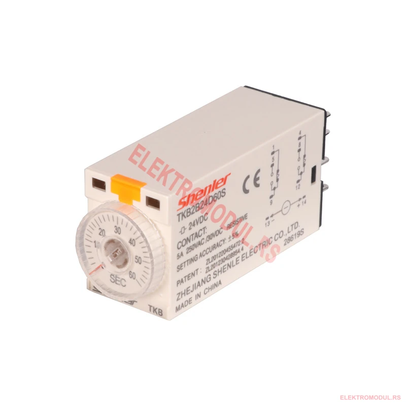 a4616-rel058-tkb2b230a-60s-elektromodul-rs TKB2B230A 60s Tajmer ON Delay Rele 230VAC -cena srbija