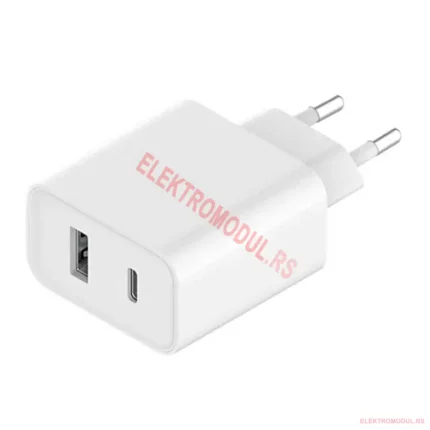 Xiaomi Mi 33W Wall Charger Type-A Type-C beli punjač