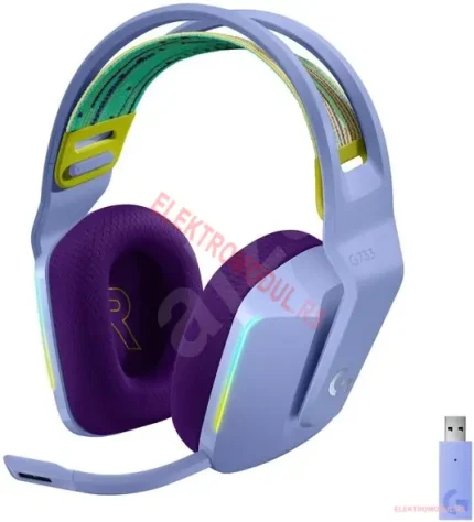 Logitech G733 Lightspeed Wireless RGB Gaming Headset, Lilac