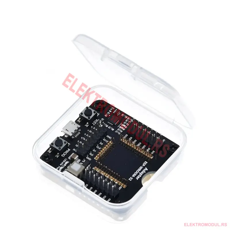 ESP32 adapter za programiranje ESP-WROOM-32 test ležište CP2102 ESP32 adapter za programiranje i burning ESP-WROOM-32/32D/32U modula, test ležište sa CP2102, u kutiji