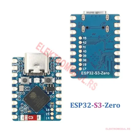 ESP32-S3-Zero mini razvojna ploča sa ESP32-S3FH4R2, WiFi i Bluetooth 5.0, RGB LED, USB Type-C, stamp-hole pinovi