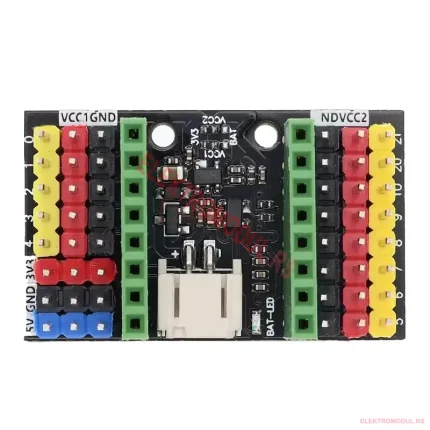 ESP32-C3 SuperMini ekspanziona adapter ploča sa vijčanim terminalima, punjačem 3.7V Li baterije i PH2.0 konektorom