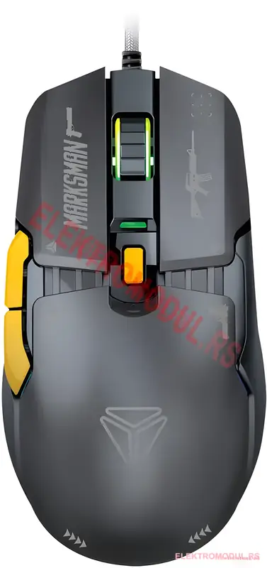 A4813-1-elektromodul-rs Yenkee YMS 3600BK, MARKSMAN, modular wired gaming mis, USB, 6 tas.