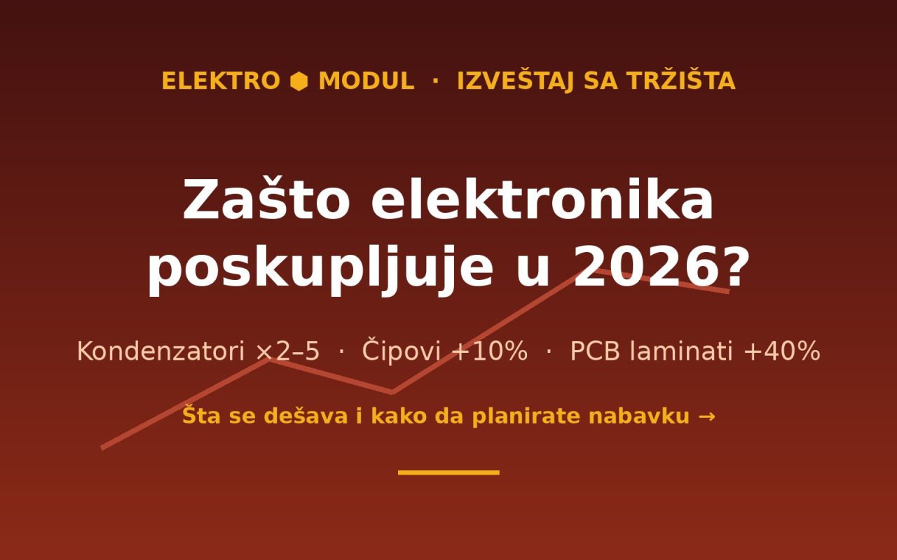 Zašto elektronika poskupljuje u 2026 — izveštaj sa tržišta komponenti