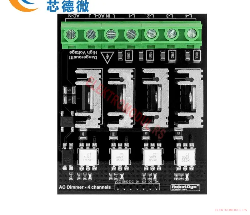 AC dimmer 4 kanala 220 V sa zero-cross detekcijom – Arduino i ESP32 upravljanje rasvetom | Cena Srbija AC dimmer 4 kanala 220 V sa zero-cross detekcijom – Arduino i ESP32 upravljanje rasvetom | Cena Srbija