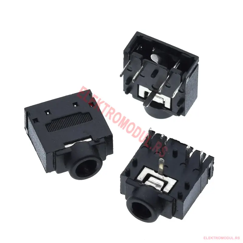 PJ-307 3.5mm stereo audio utičnica za štampanu pločicu, 5 pinova, crna – Cena Srbija PJ-307 3.5mm stereo audio utičnica za štampanu pločicu, 5 pinova, crna – Cena Srbija