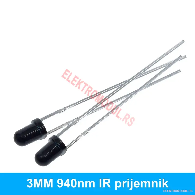 IR prijemna dioda 3mm 940nm, crna – Cena Srbija IR prijemna dioda 3mm 940nm, crna – Cena Srbija