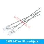 IR predajna dioda 3mm 940nm, infracrvena LED, providna – Cena Srbija 6 -cena srbija IR predajna dioda 3mm 940nm, infracrvena LED, providna – Cena Srbija